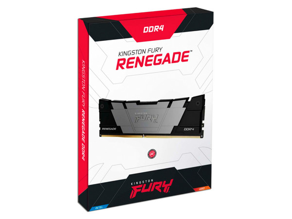 Kit de Memorias DIMM Kingston Fury Renegade Black RGB DDR4, PC4-25600 (3200MHz), CL16, 32GB (2 x 16GB).