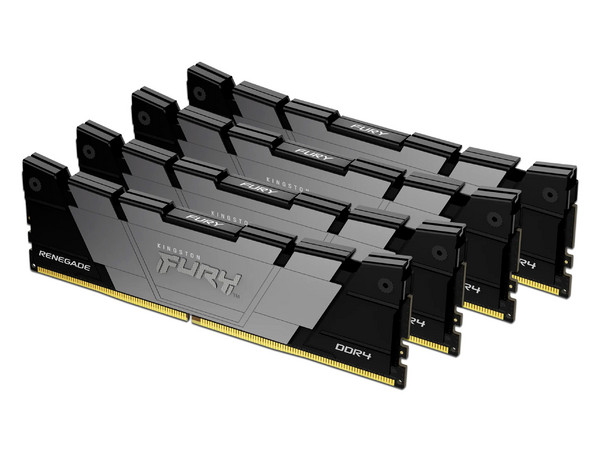 Memoria DIMM Kingston FURY Renegade, DDR4 PC4-25600 (3200MHz), CL16, 128GB (4 x 32GB).