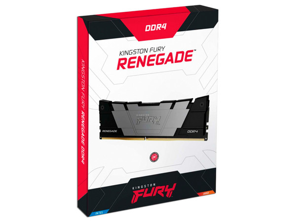 Kit de Memorias Kingston FURY Beast Renegade Black DIMM, DDR4 PC4-28800 (3600MHz), CL16, (2x16GB), 32GB.
