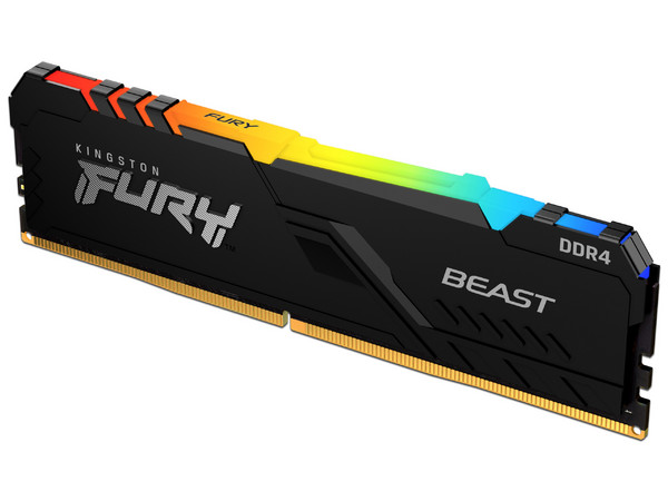 Memoria DIMM Kingston Fury Beast RGB, DDR4 PC4-28800, (3600Mhz), CL17, 8GB.