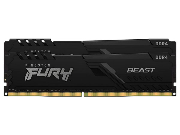 Kit de Memorias Kingston Fury Beast, DDR4 PC4-28800 (3600MHz), CL18, 32GB (2 x 16GB). Color Negro.