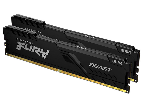 Memoria Kingston Fury Beast DDR4, PC4-28800 (3600MHz), CL18, 64 GB (2 x 32GB).