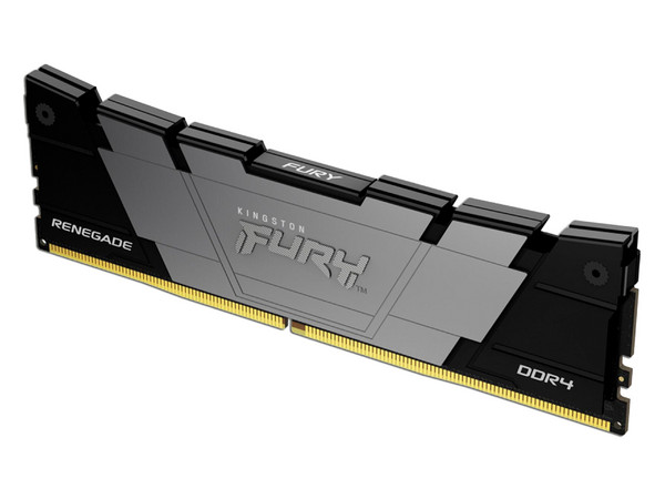 Memoria DIMM Kingston Fury Renegade Black, DDR4 PC4-28800 (3600MHz), CL18, 32GB.