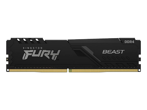 Memoria DIMM Kingston Fury Beast DDR4, PC4-29800 (3733MHz), CL19, 16GB.