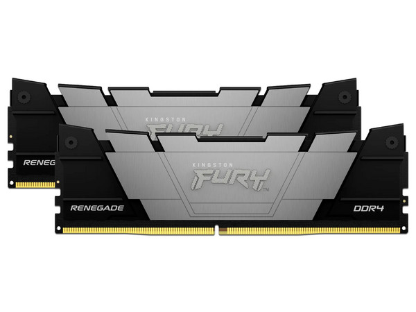 Kit de Memorias DIMM Kingston Fury Renegade Black, DDR4 PC4-32000 (4000MHz), CL19, 16GB (2 x 8GB).