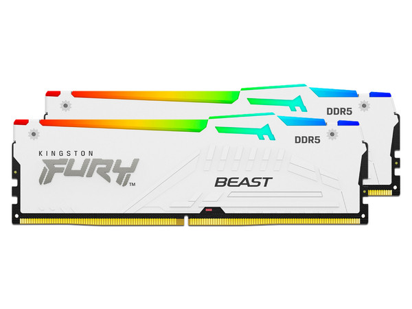 Memoria DIMM Kingston FURY Beast RGB, DDR5 PC5-41600 (5200MHz), CL36, 32GB (2 x 16GB).