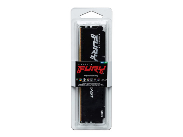 Memoria DIMM Kingston Fury Beast, DDR5 PC5-41600 (5200MHz), CL40, 32GB.