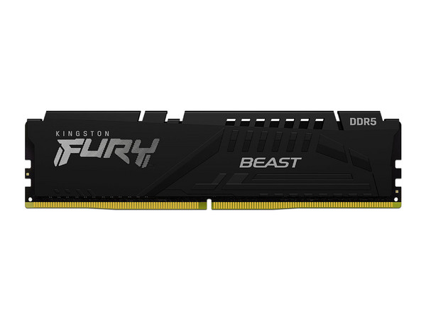 Memoria DIMM Kingston Fury Beast, DDR5 PC5-41600 (5200MHz), CL38, 8GB.