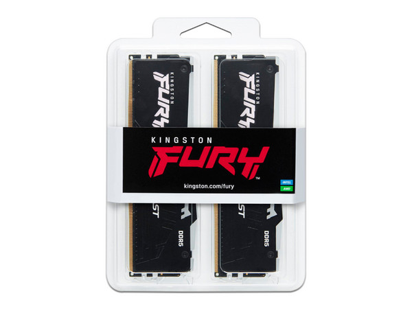 Memoria DIMM Kingston Fury Beast RGB, DDR5 PC5-44800 (5600MHz), CL36, 32GB (2x 16GB).