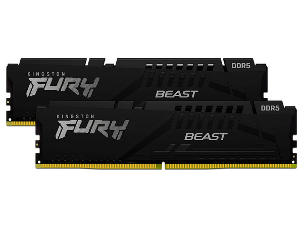 Kit de Memorias DIMM Kingston FURY Beast, DDR5 PC5-44800 (5600MHz), CL36, 16GB (2 x 8GB). Color Negro.