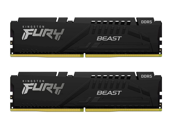 Memoria DIMM Kingston FURY Beast Black, DDR5 PC5-44800 (5600 MHz), CL36, 32GB (2 x 16GB).