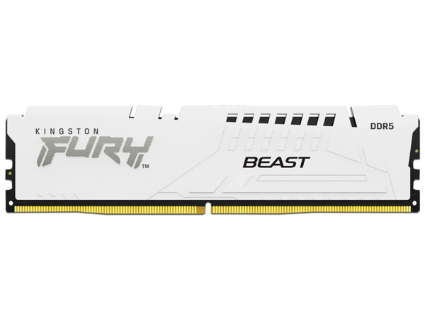 Memoria DIMM Kingston Fury Beast, DDR5 PC5-44800 (5600MHz), CL40, 16GB. Color Blanco.