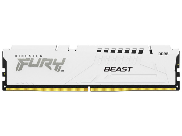 Memoria DIMM Kingston Fury Beast, DDR5 PC5-44800 (5600MHz), CL40, 32GB, Color Blanco.