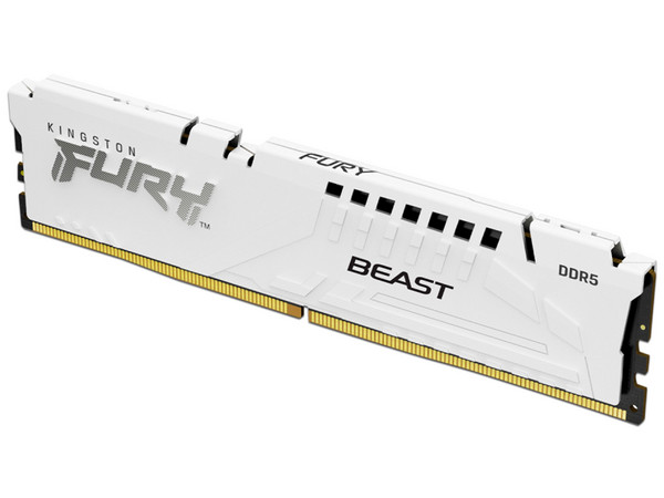 Memoria DIMM Kingston Fury Beast, DDR5 PC5-44800 (5600MHz), CL40, 32GB, Color Blanco.