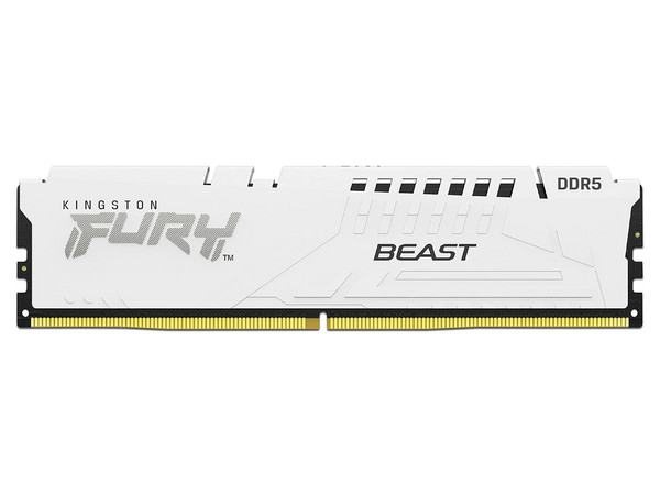 Memoria DIMM Kingston  FURY Beast White, DDR5 PC5-44800 (5600MHz), CL40, 64GB (4 x 16GB).
