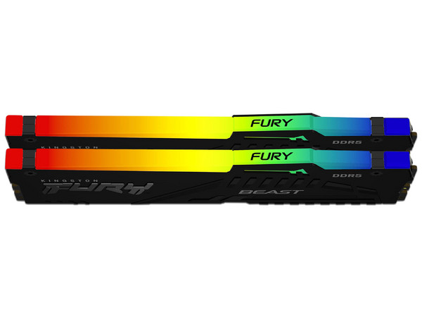 Memoria RAM Kingston DDR5, 16 GB, DIMM, 6000 MT/s, Fury Renegade RGB, XMP, Kit 2x8 GB, Modelo KF560C30BBEAK2-16.