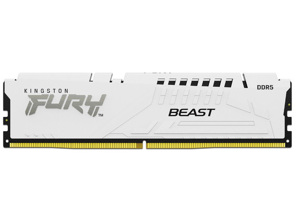 Memoria DIMM Kingston FURY Beast White, DDR5 PC5-48000 (6000MHz), CL30, 16GB.