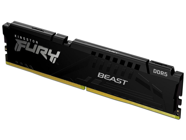 Memoria DIMM Kingston FURY Beast Black, DDR5 PC5-48000 (6000MHz), CL36, 8GB.