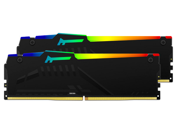 Memoria DIMM Kingston FURY Beast Black RGB, DDR5 PC5-48000 (6000MHz), CL36, 32GB (2 x16GB).