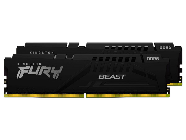 Memoria DIMM Kingston FURY Beast Black, DDR5 PC5-48000 (6000MHz), CL36, 32GB (2x16GB).