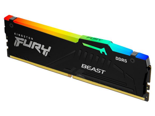 Memoria DIMM Kingston FURY Beast RGB, DDR5 PC5-48000 (6000MHz), CL36, 32GB EXPO.