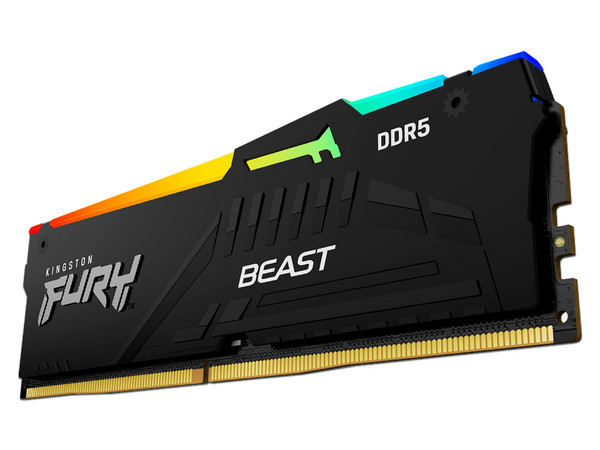 Memoria DIMM Kingston FURY Beast RGB, DDR5 PC5-48000 (6000MHz), CL36, 32GB EXPO.