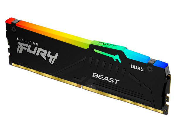 Memoria DIMM Kingston FURY Beast Black, PC5-48000 (6000MHz), CL36, 8GB.