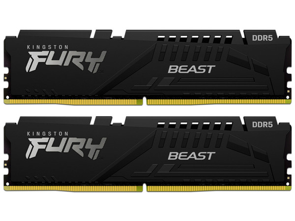 Memoria DIMM Kingston FURY Beast Black, DDR5 PC5-48000 (6000MHz), CL36, 64GB (2x32GB).