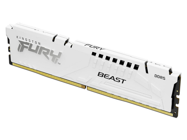 Memoria DIMM Kingston Fury Beast, DDR5 PC5-48000 (6000MHz), CL36, 16GB. Color Blanco.