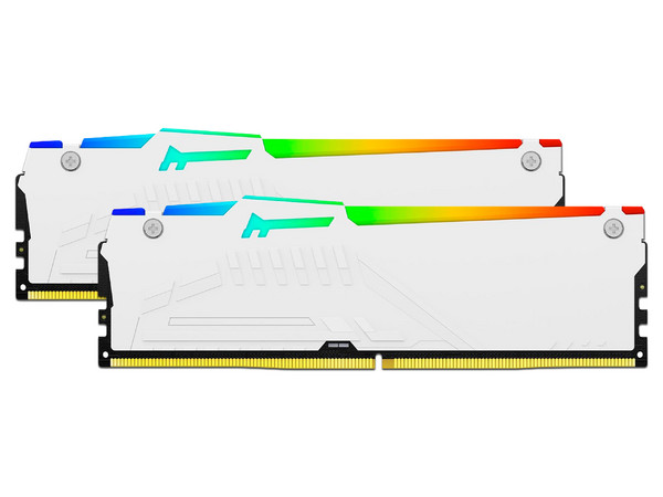 Memoria DIMM Kingston FURY Beast White RGB, DDR5 PC5-48000 (6000MHz), CL36, 32GB (2x16GB).