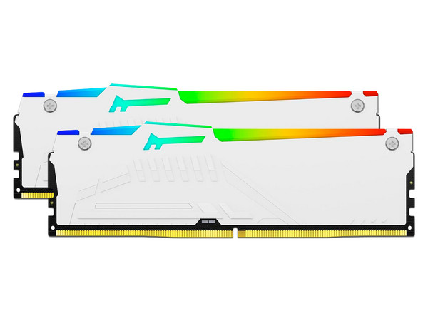 Memoria DIMM Kingston FURY Beast White RGB, DDR5 PC5-48000 (6000MHz), CL36, 64GB (2 x 32GB).