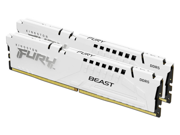 Memoria DIMM Kingston FURY Beast White, DDR5 PC5-48000 (6000MHz), CL36, 64GB (2 x 32GB).