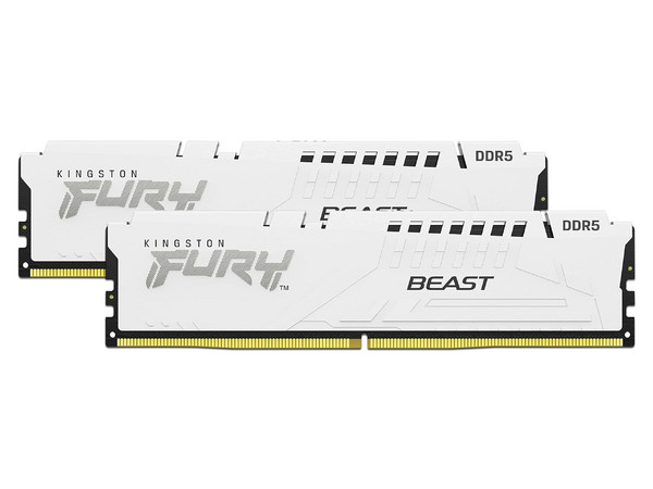 Memoria DIMM Kingston FURY Beast White, DDR5 PC5-48000 (6000MHz), CL36, 64GB (2 x 32GB).