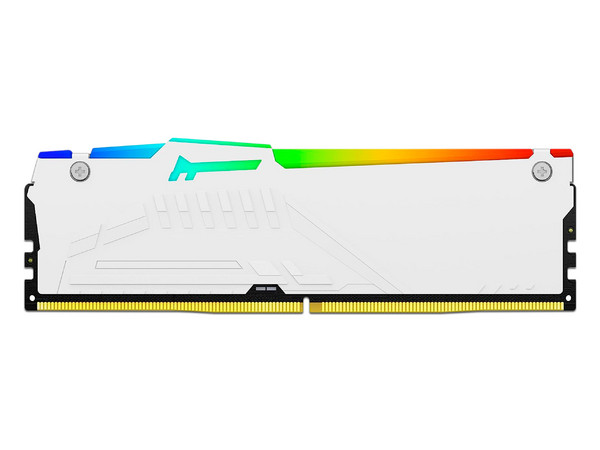 Memoria DIMM Kingston FURY Beast White RGB, DDR5 PC5-48000 (6000MHz), CL40, 16GB.