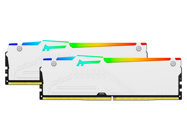 Memoria DIMM Kingston FURY Beast White RGB, DDR5 PC5-48000 (6000MHz), CL40, 64GB (2x32GB).