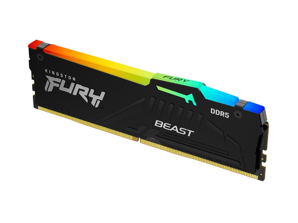Memoria DIMM Kingston FURY Beast, DDR5 PC5-51200 (6400MHz), CL32, 32GB.