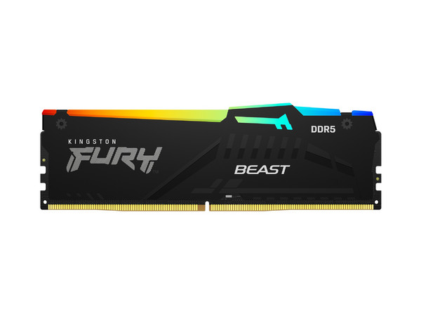 Memoria DIMM Kingston FURY Beast, DDR5 PC5-51200 (6400MHz), CL32, 32GB.