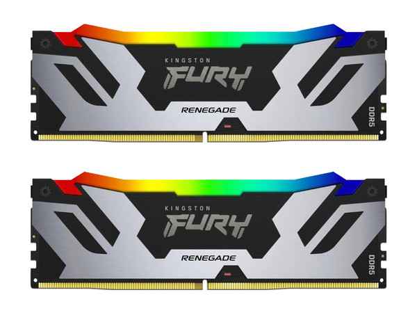 Kit de Memorias DIMM Kingston FURY Renegade Black RGB XMP, DDR5 PC4-51200 (6400MHz), CL32,  32GB (2 x 16GB).