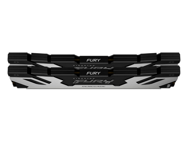 Kit de Memorias DIMM Kingston Fury Renegade Silver, DDR5 PC5-51200 (6400 MHz), CL32, 48GB (2 x 24GB). Color Blanco/Pleteado.