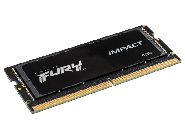 Kit de Memorias SODIMM Kingston Fury Impact DDR5 PC5-51200 (6400 MT/s), CL38, 32GB (2 x 16GB).