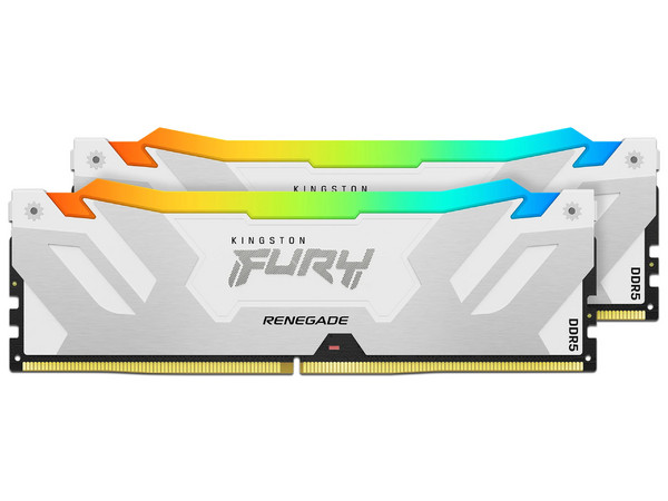 Kit de Memorias DIMM Kingston FURY Renegade White DDR5, PC5-54400 (6800MHz), RGB, 32GB (2x16GB).