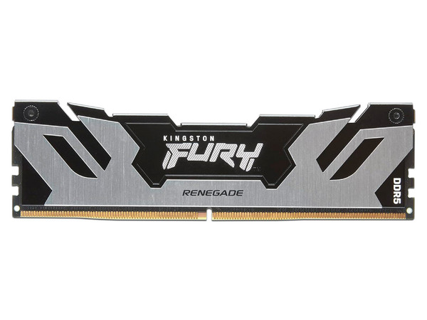 Memoria DIMM Kingston Fury Renegade, DDR5 PC5-57600 (7200 MHz), CL38, 24GB. Color Negro/Plateado.
