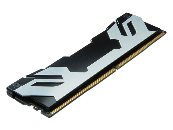 Memoria DIMM Kingston Fury Renegade, DDR5 PC5-57600 (7200 MHz), CL38, 24GB. Color Negro/Plateado.