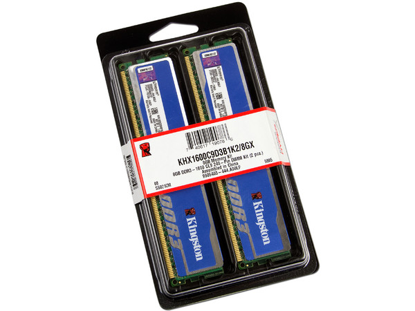Memoria Kingston HyperX blu DDR3 PC3-12800 (1600MHz), CL9, 8GB (2 x 4GB), Kit con dos piezas de 4GB