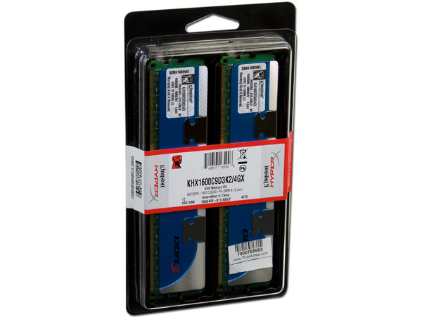 Memoria Kingston HyperX de 4GB (2x2GB) DDR3 1600MHz (PC3-12800), CL 9.