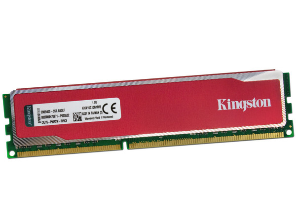 Memoria Kingston HyperX red DDR3, PC3-12800 (1600 MHz) CL10, 8 GB.