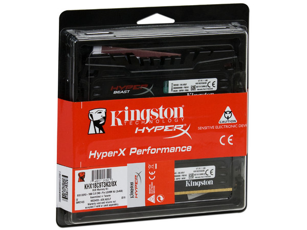 Memoria Kingston HyperX Beast DDR3 PC3-14900 (1866 MHz), CL9, 8 GB (2 x 4 GB), Kit con dos piezas de 4 GB.