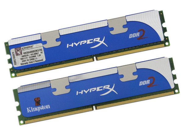 Memoria Kingston HyperX 2GB (2 x 1GB) DDR2 SDRAM (800MHz - PC2-6400) Dual Channel, Kit con dos piezas de 1GB