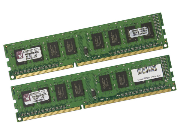 Memoria Kingston 2GB (2 x 1GB) DDR3 (1066MHz - PC3-8500), Kit con dos piezas de 1GB