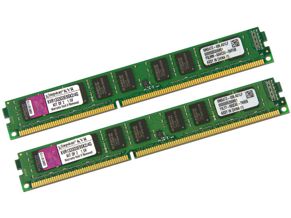 Memoria Kingston DDR3 (1333MHz - PC3-10600), 4GB Kit con dos piezas de 2GB
